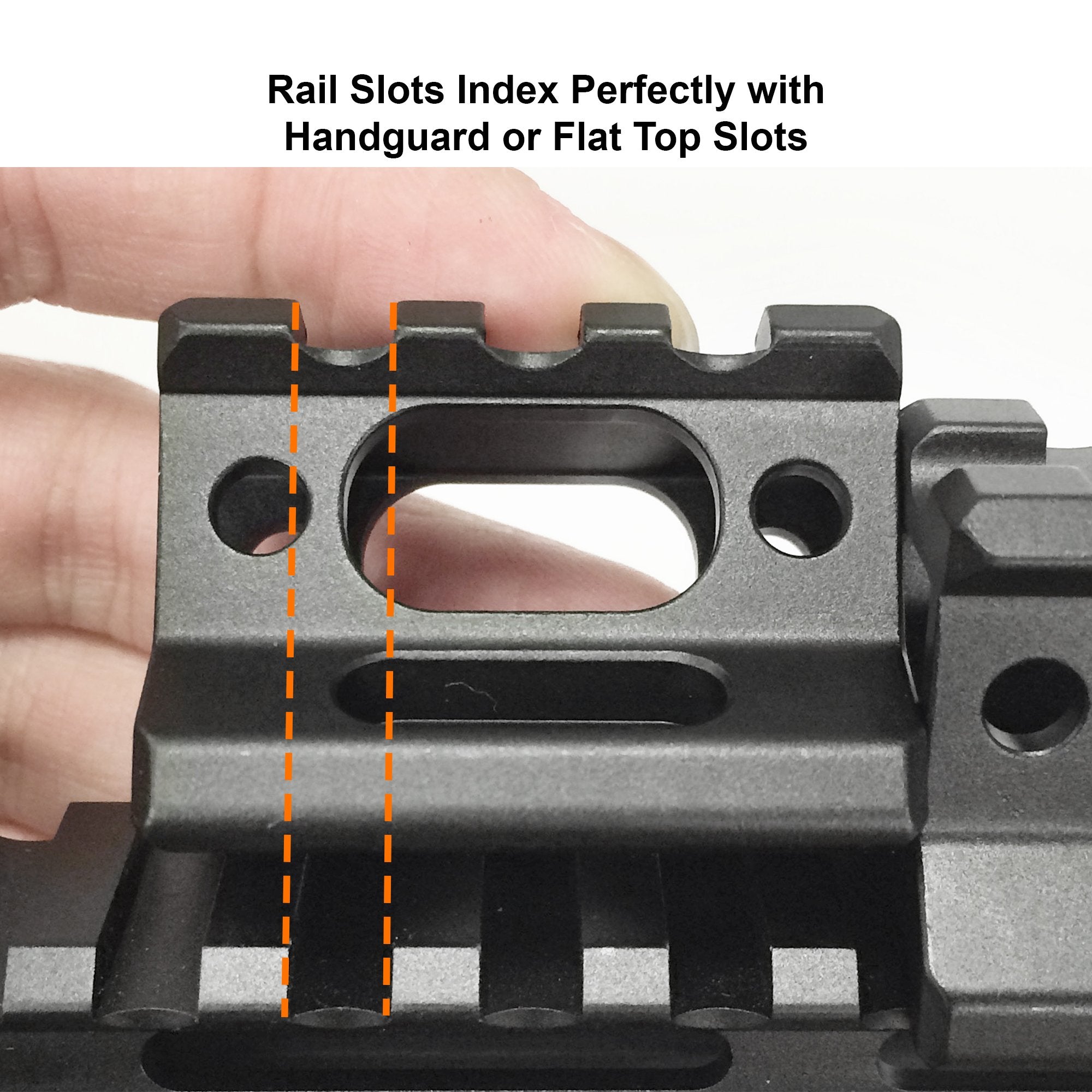 Compact 1.57 inch length riser mount with 3 slots