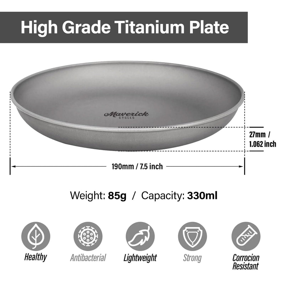 Maverick Ti Camping Plate ready for backpacking adventures
