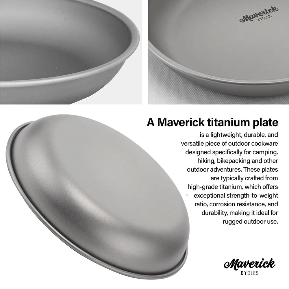 Maverick Ti Plate at campsite for a simple meal outdoors