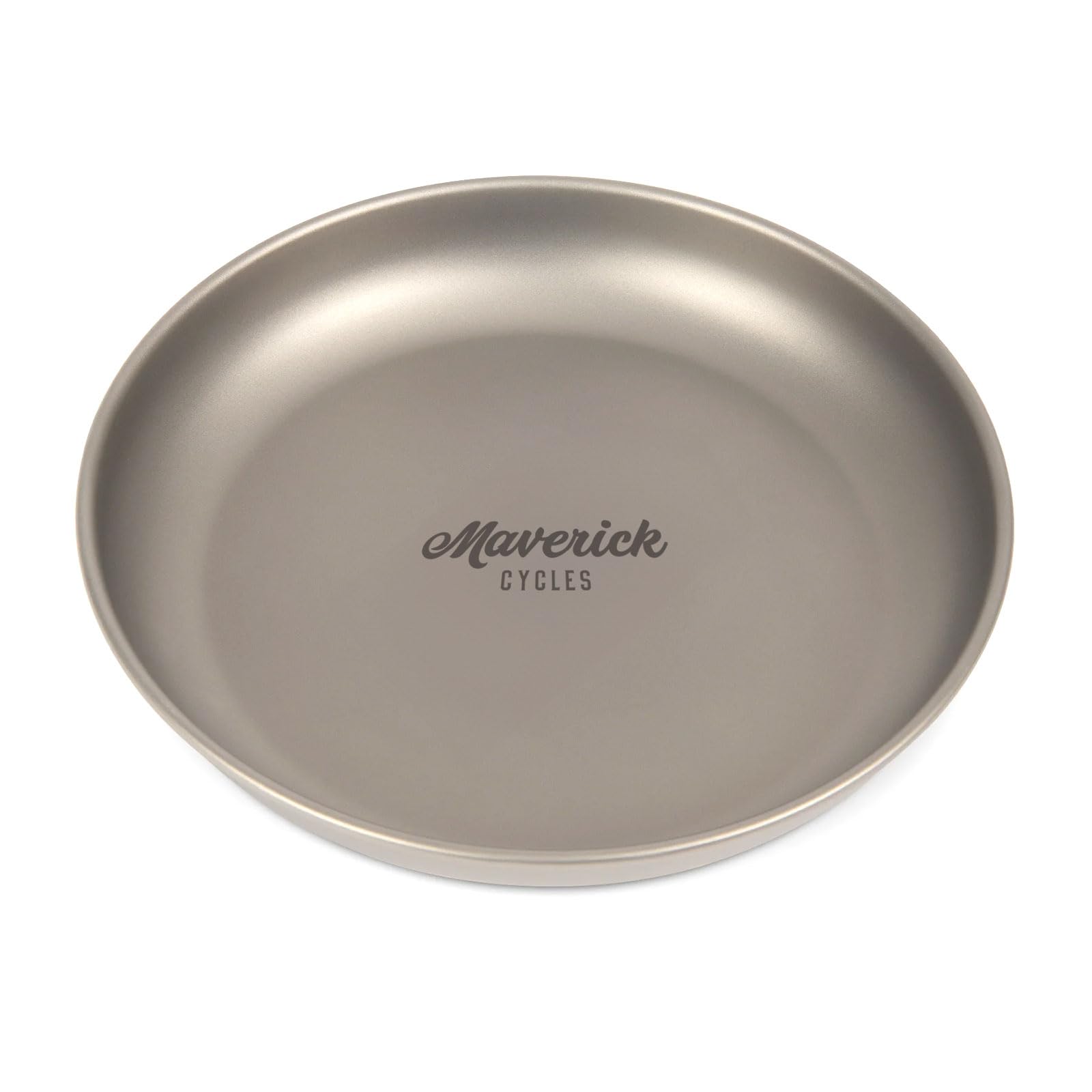 Maverick Cycles Ti Camping Plate, top view, ultralight outdoor dining essential