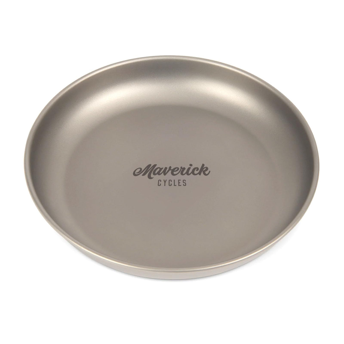Maverick Cycles Ti Camping Plate, top view, ultralight outdoor dining essential