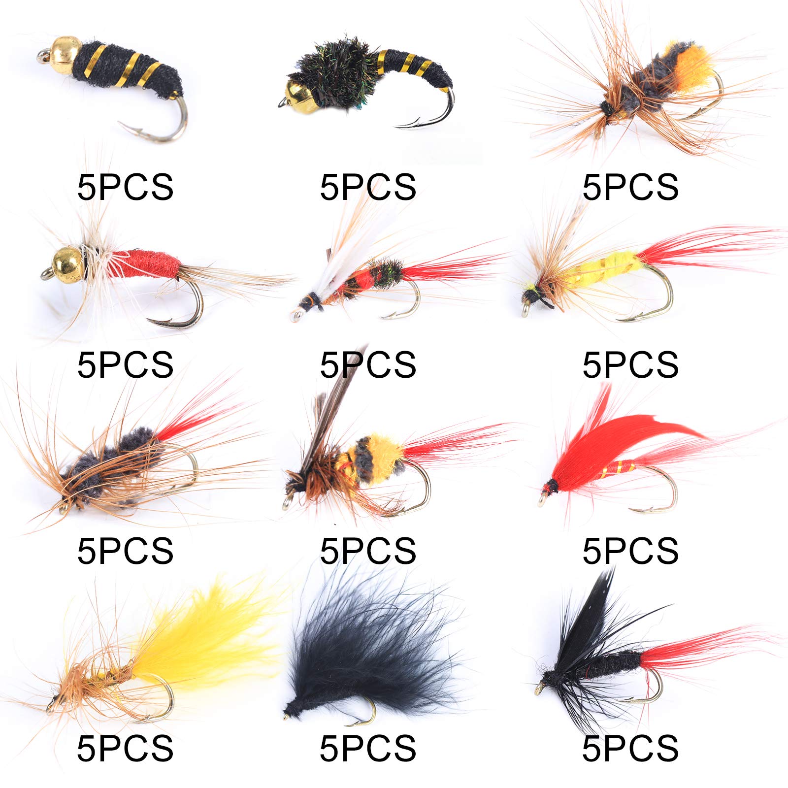 Assorted nymph patterns included in the MAXIMUMCATCH kit