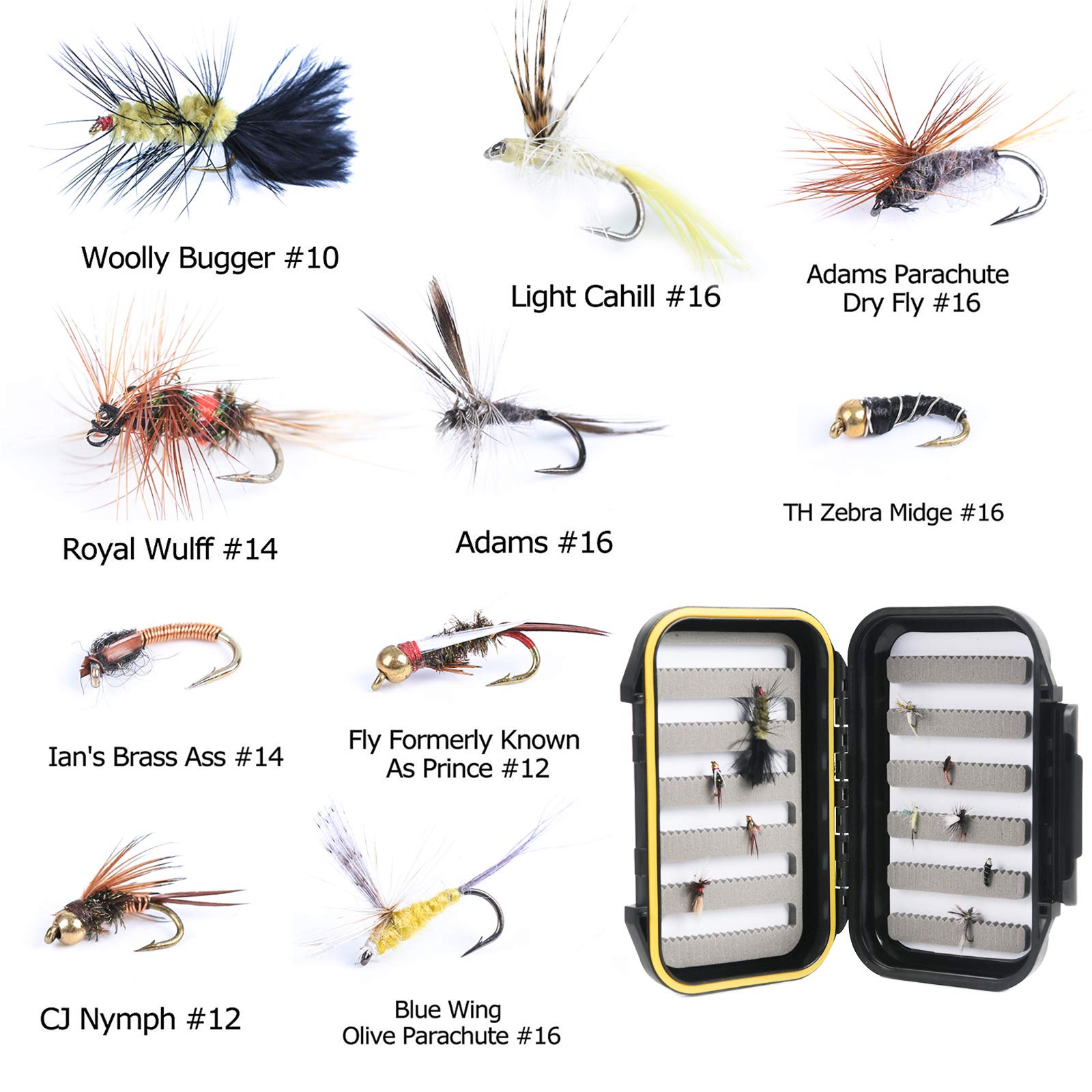 MAXIMUMCATCH Amigo hand-tied lures in a waterproof box for organized, ready-to-fish tackle.