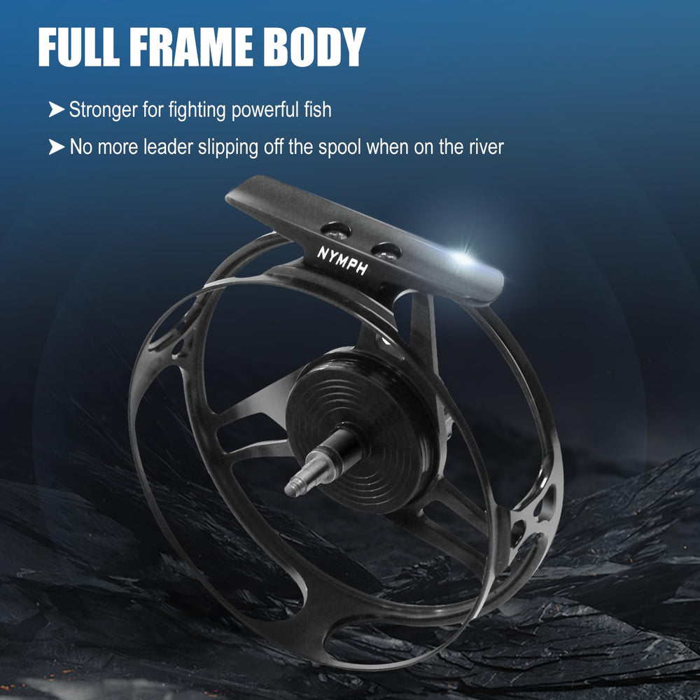 Maxcatch Avid Pro Nymph reel large arbor ideal for euro nymph setups.
