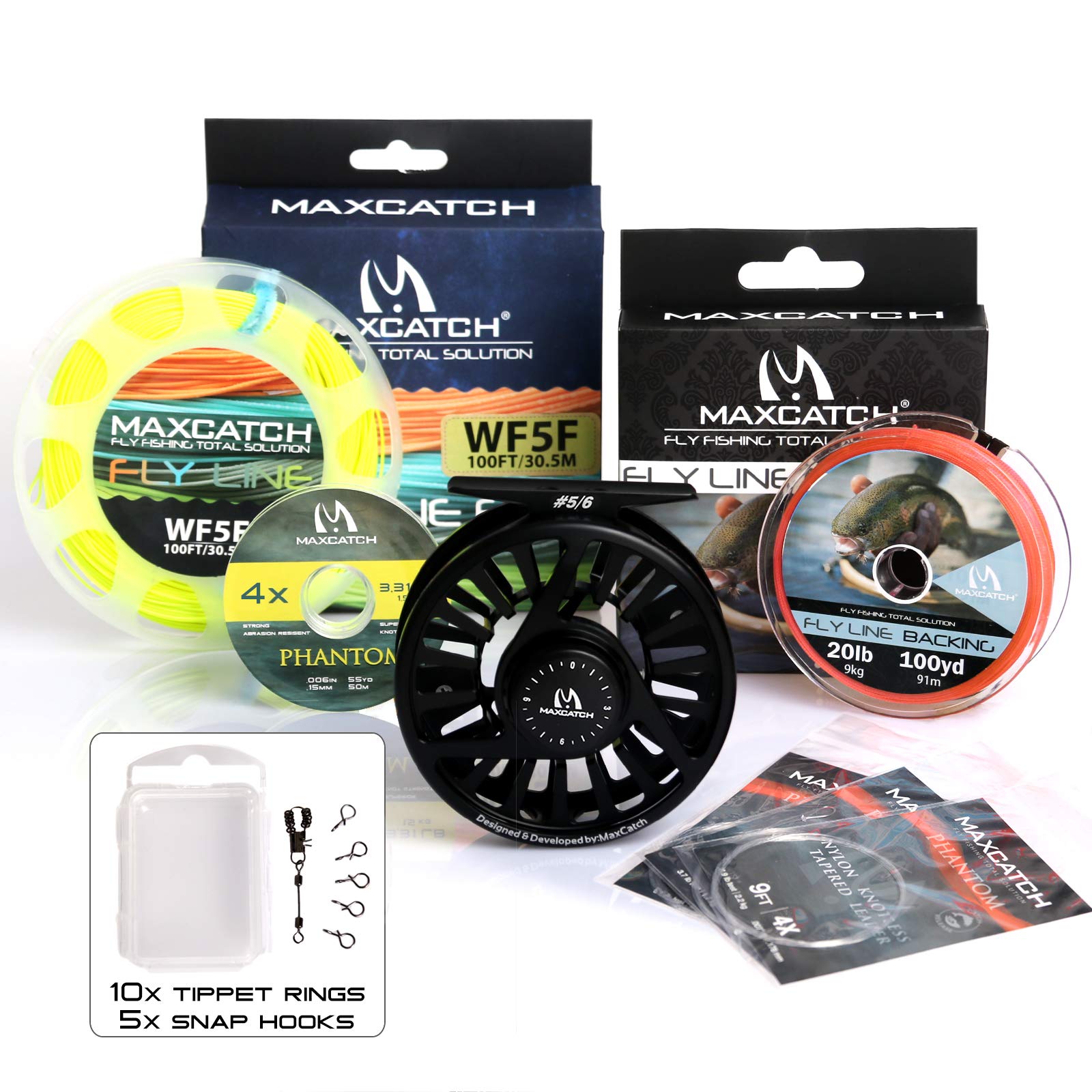 Maxcatch AVID reel closeup shows durable CNC aluminum construction for rugged fishing use.