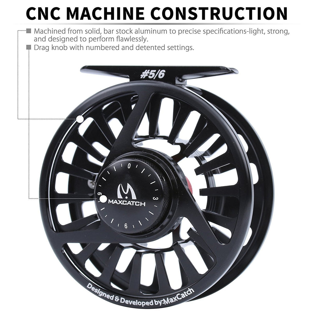 Maxcatch Avid Series mid-arbor spool aids rapid line pickup and balance.