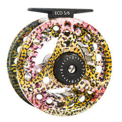 M MAXIMUMCATCH Maxcatch ECO fly reel front view for fast line retrieval and smooth casting.