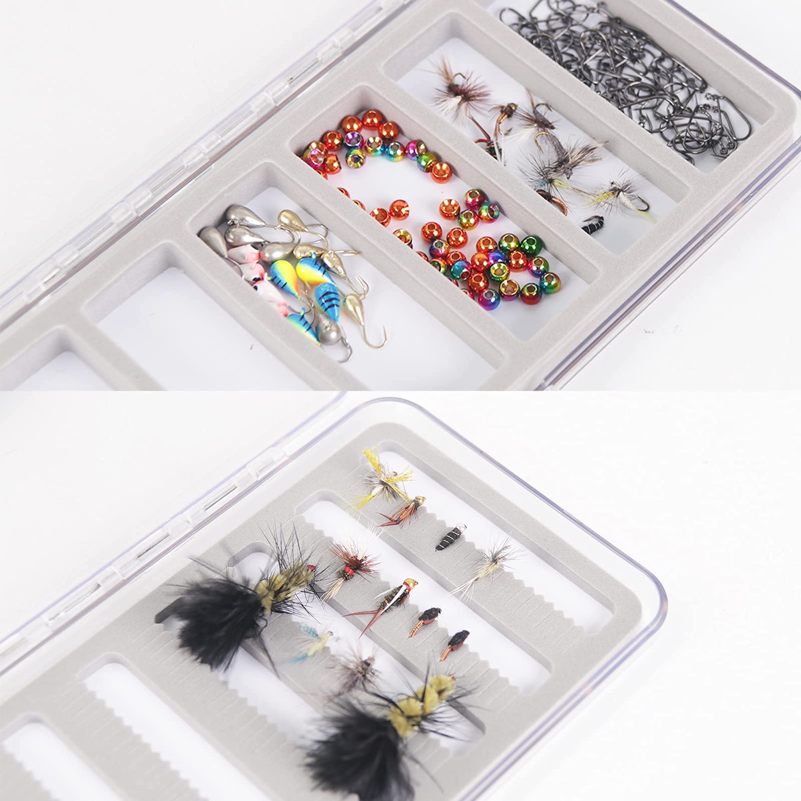 Dimensions of the fly box: 7.3 x 3.7 x 0.7 inches