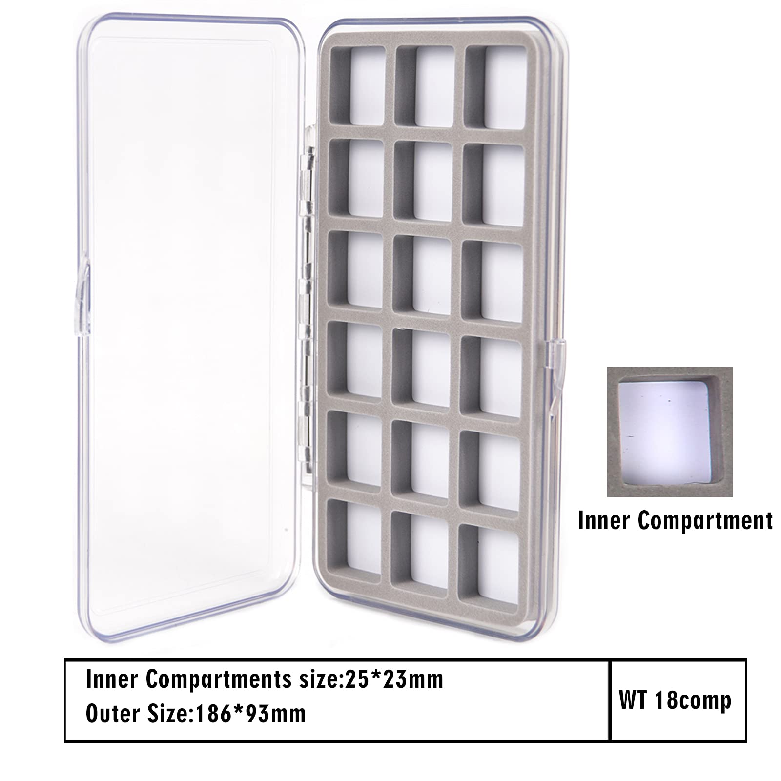 Inside view showing foam patch organization for flies and hooks