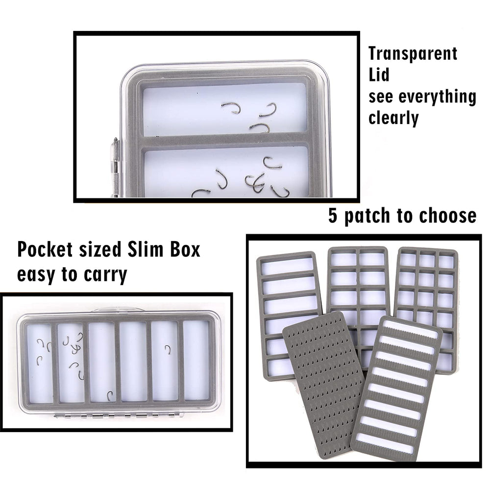 Clear lid with 18 compartments top view