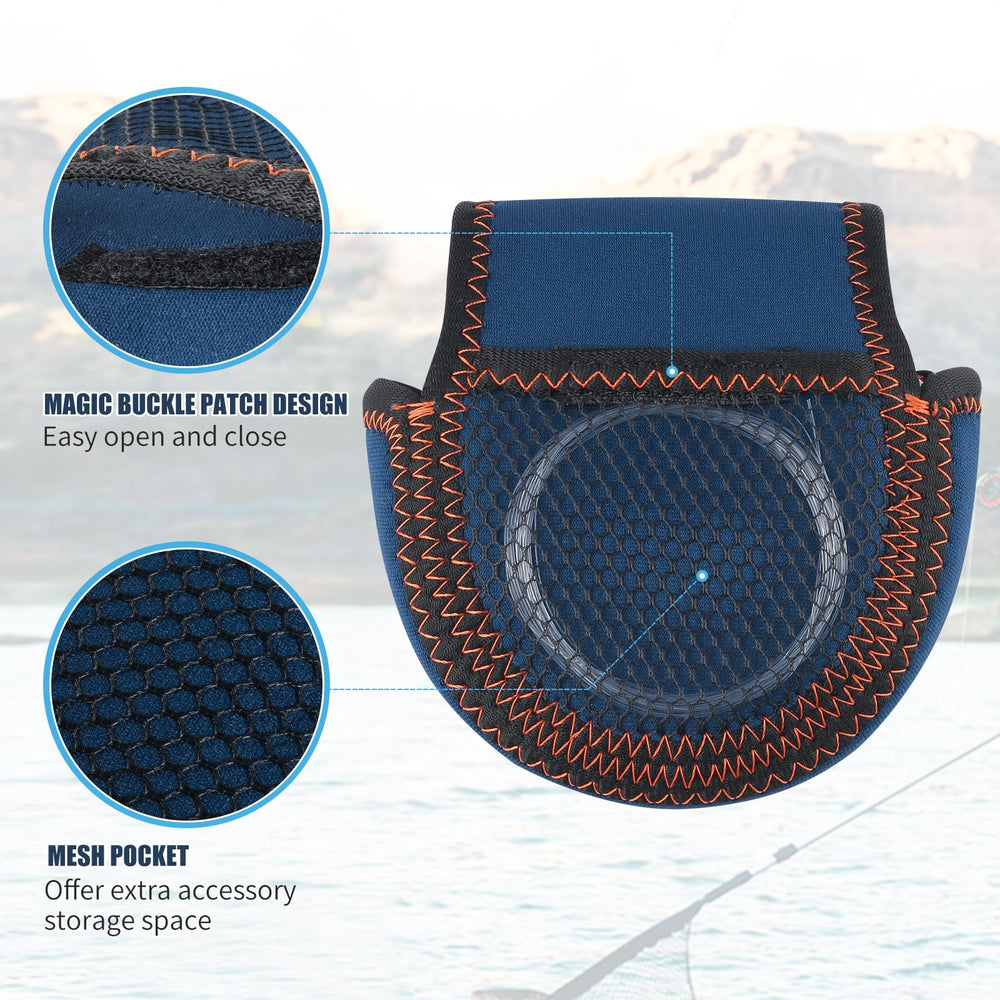 Mesh pocket inside reel case for small accessories