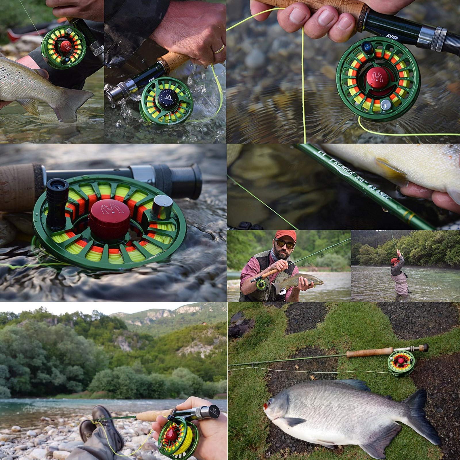 Maxcatch reel color variants include black, green, and blue for style and coordination.
