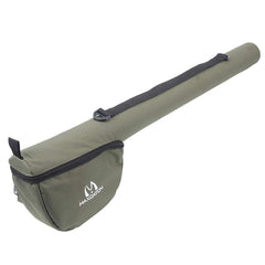 Green Maxcatch rod case with reel pouch – front view