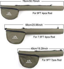 Nylon-covered Maxcatch rod case with reinforced internal tube and protective end cap