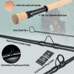 Maxcatch saltwater rod cork handle highlights comfortable grip during extended fishing sessions.