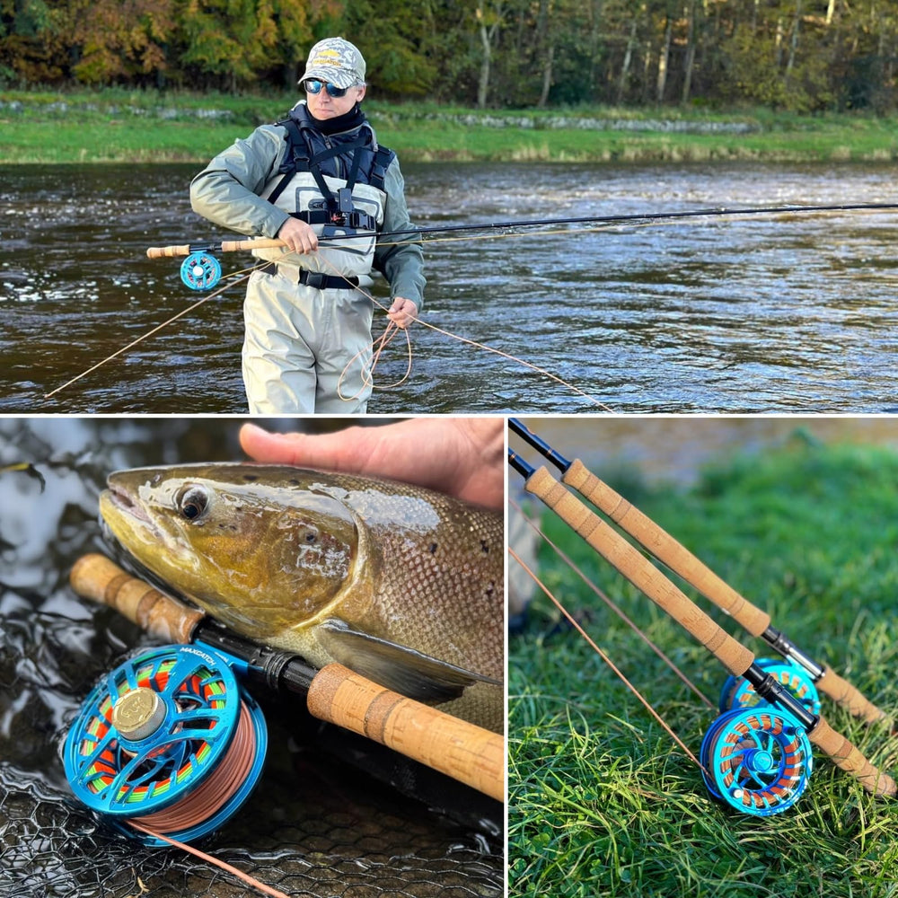 Skytouch Switch Spey rod in action casting on water