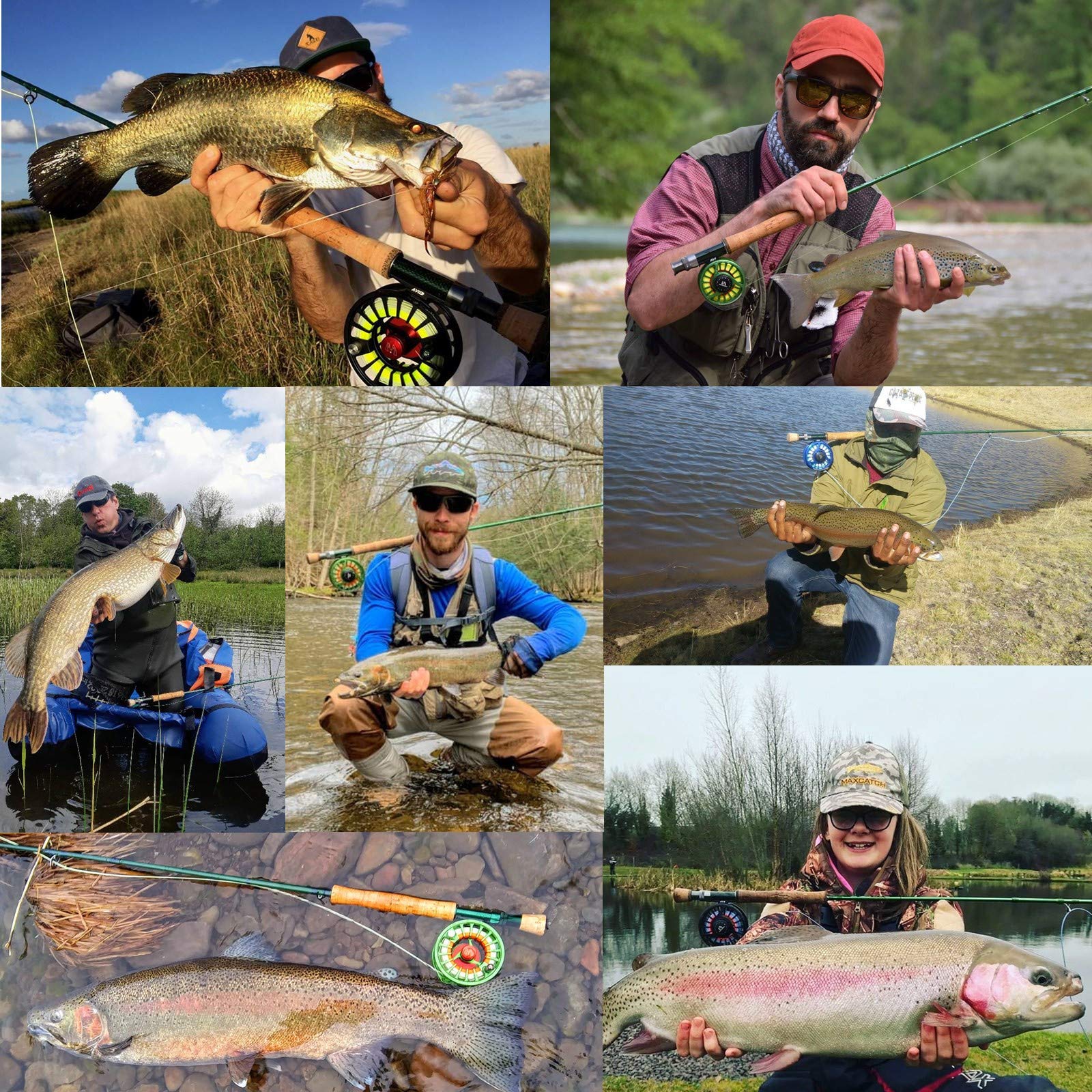 Maxcatch snake guides with oversized tip loop enable longer casts.
