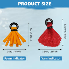 Triangular yarn and foam indicator from Maxcatch for visibility