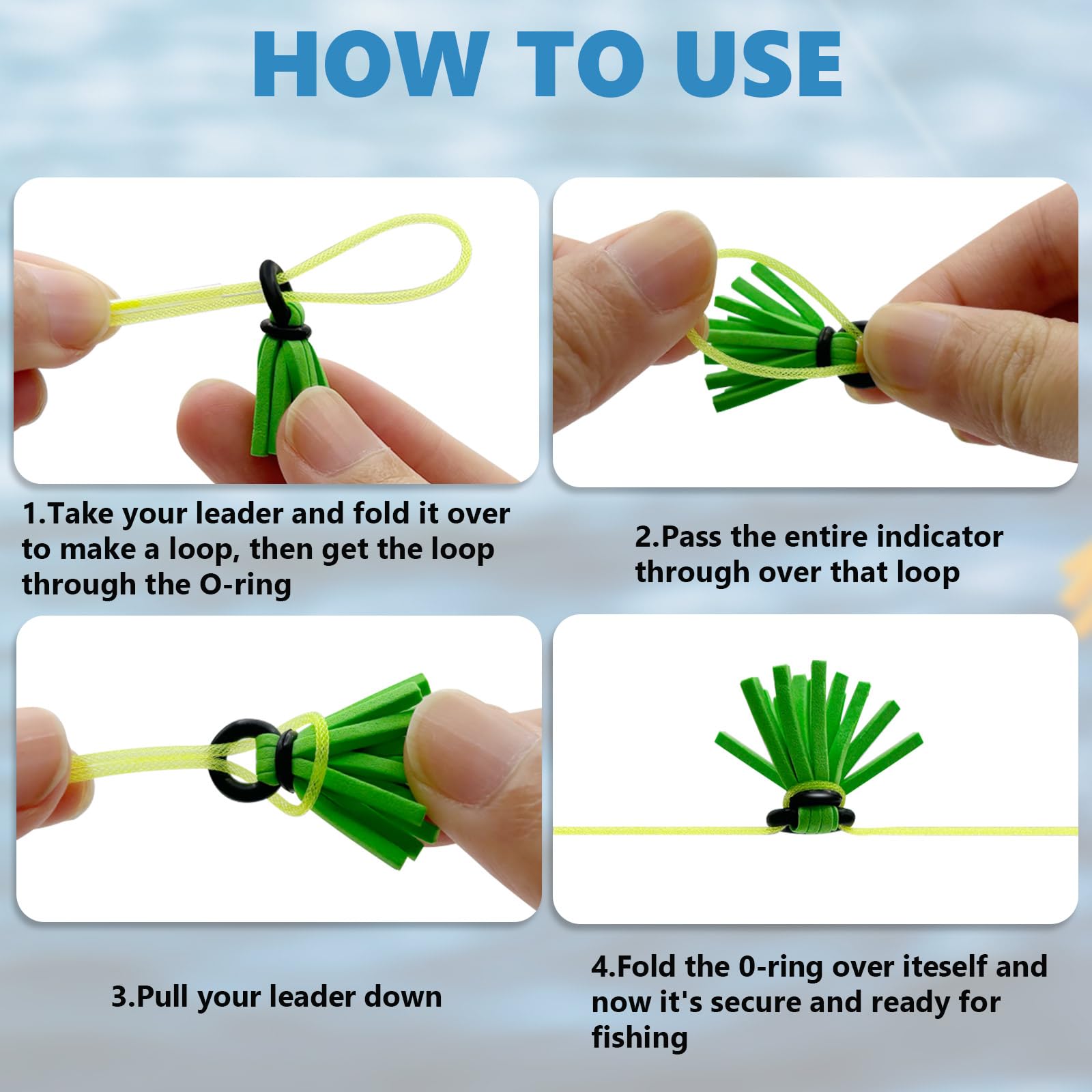 Triangular strike indicator combining yarn and foam for fly fishing