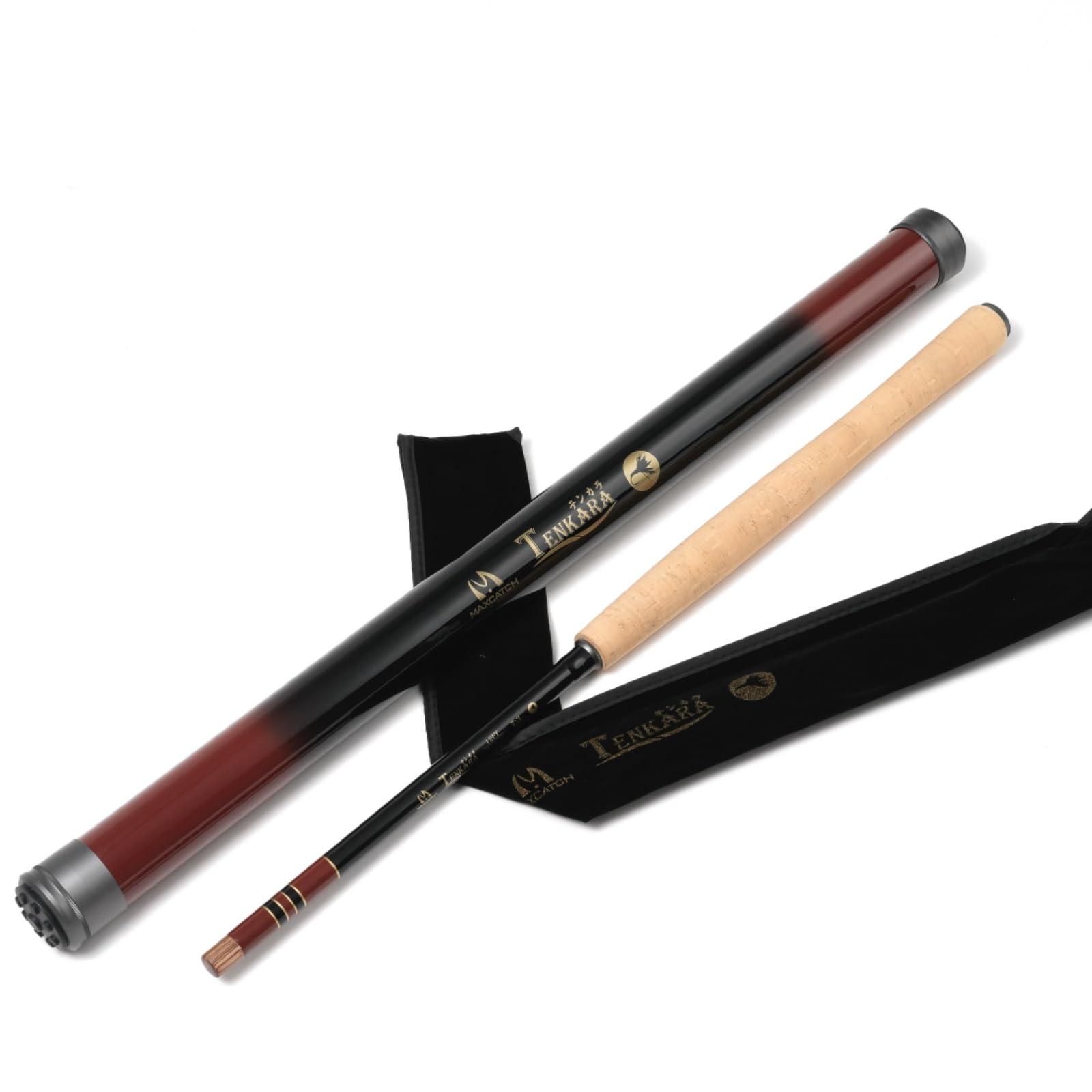 MAXIMUMCATCH Tenkara rod IM8 graphite blank offers lightweight strength for all-day casting.