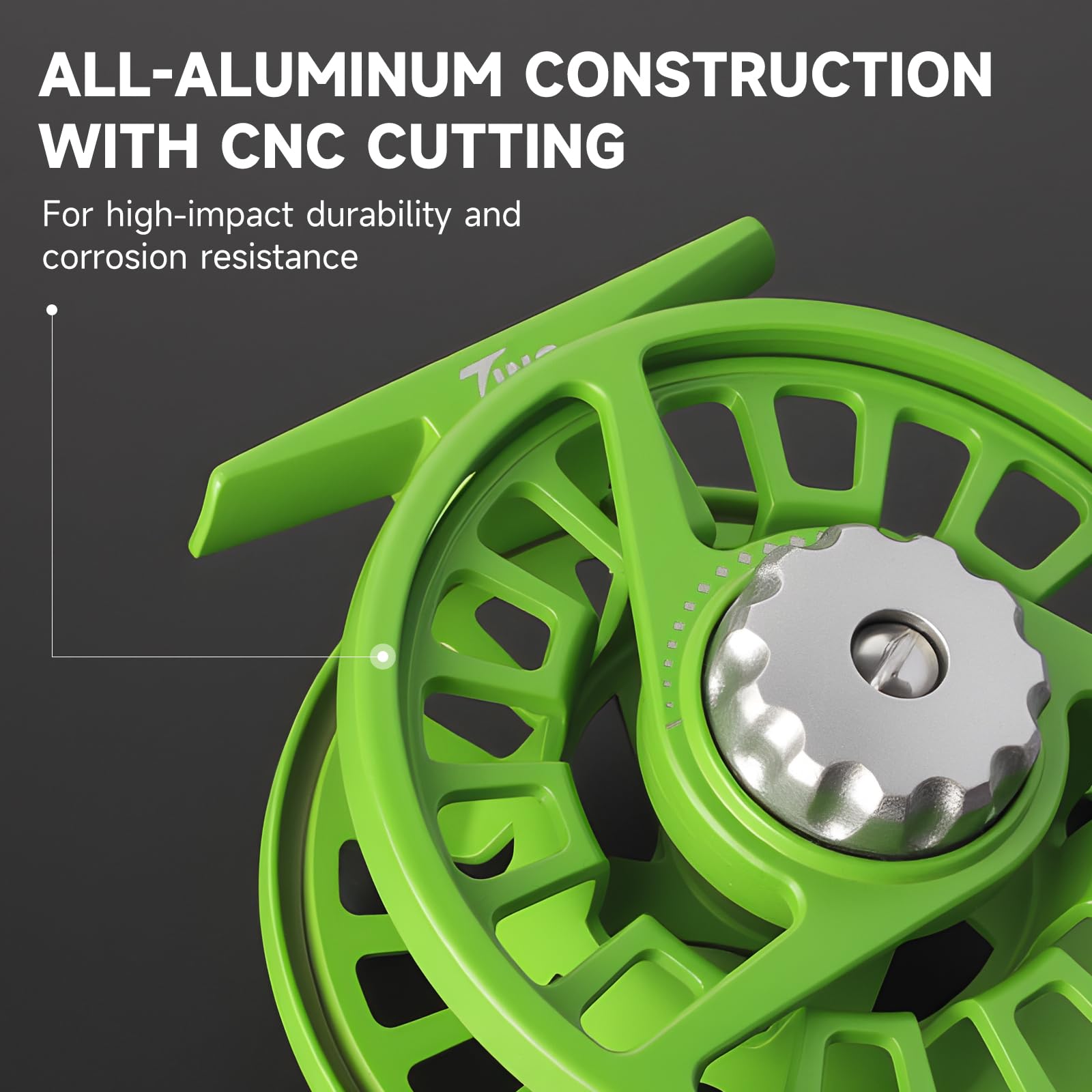 Maxcatch Tino reel drag system demonstrates smooth, controlled engagement.