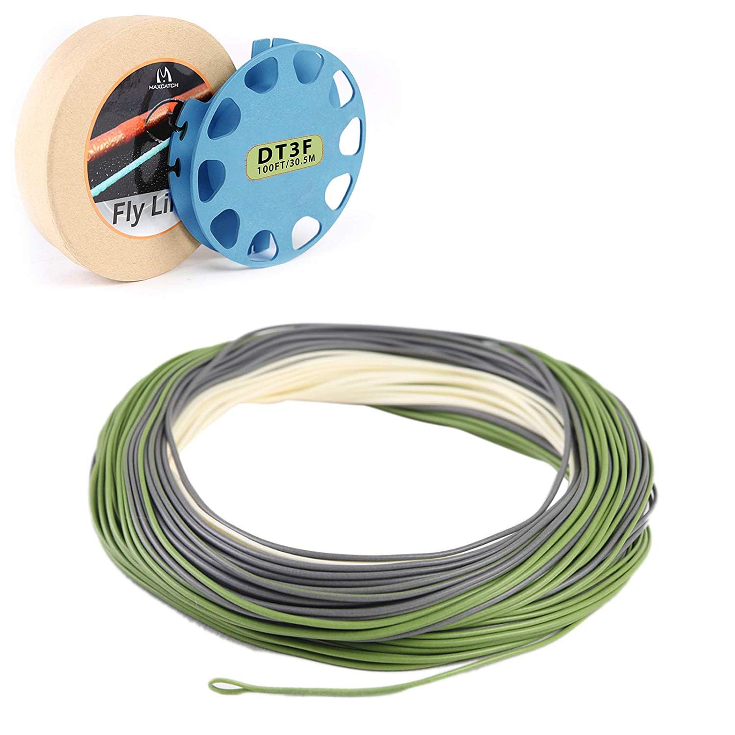 Maxcatch Troutlite DT double-taper floating fly line front view