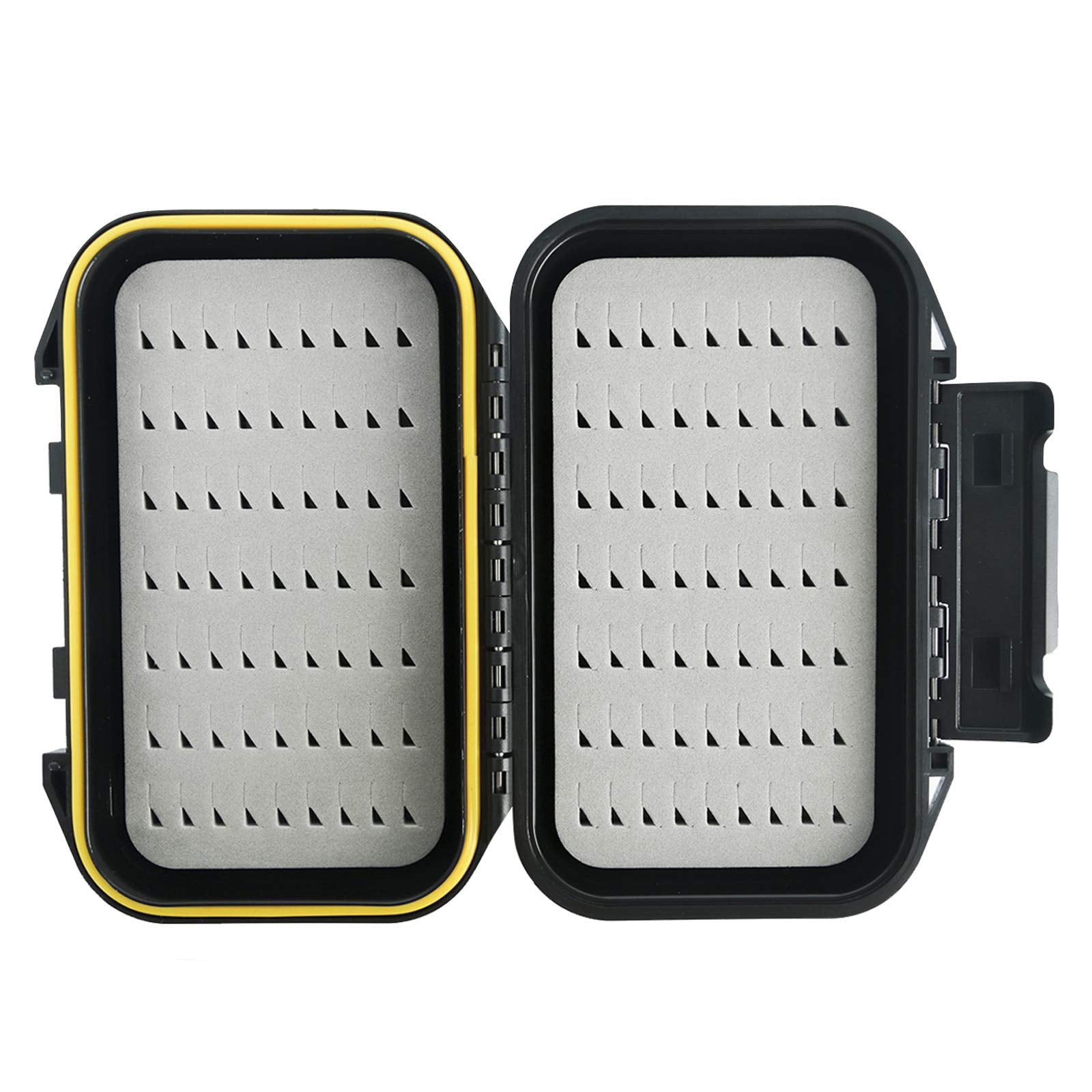 Front view of Maxcatch waterproof fly box