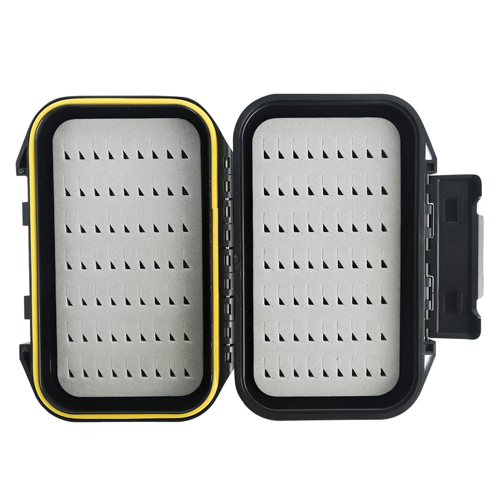 Front view of Maxcatch waterproof fly box