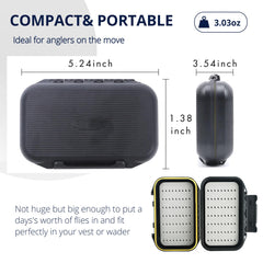 Side view of the waterproof fly box