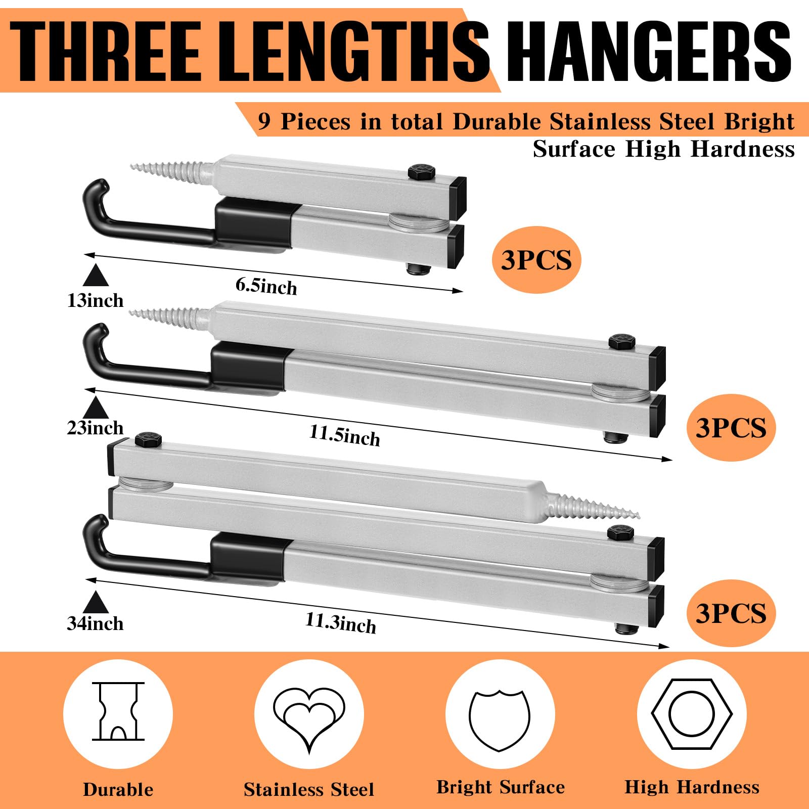 Maxcheck bow hanger 23-inch gray, versatile tree-stand hanging option.