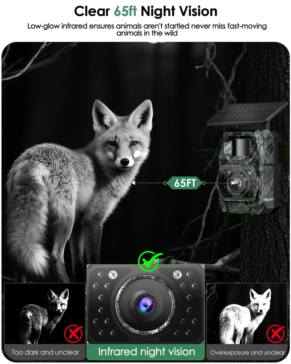 MAXDONE Solar Trail Camera rapid-trigger captures fast wildlife moments