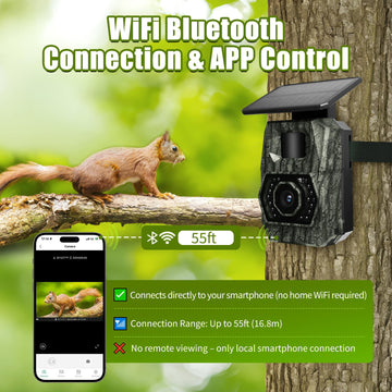 MAXDONE trail camera side view emphasizes durable casing and weather readiness.