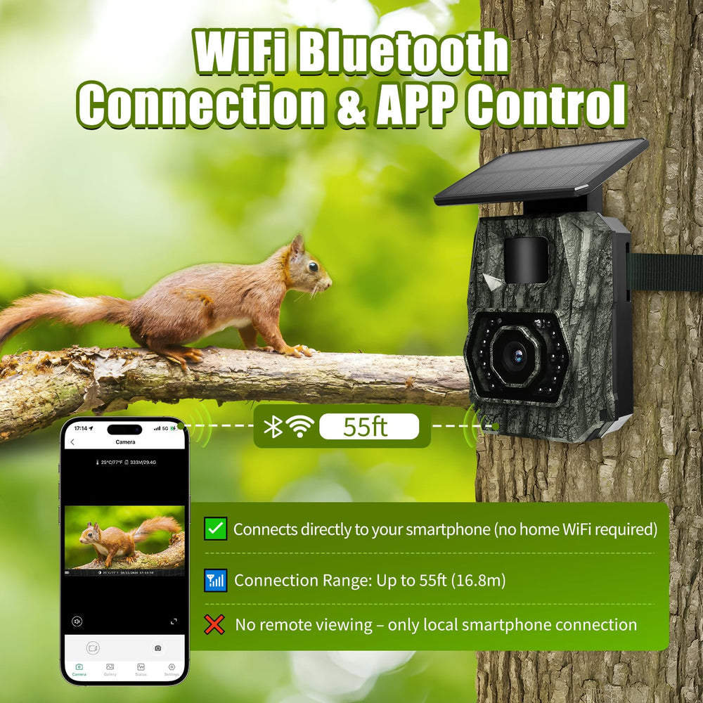 MAXDONE trail camera side view emphasizes durable casing and weather readiness.