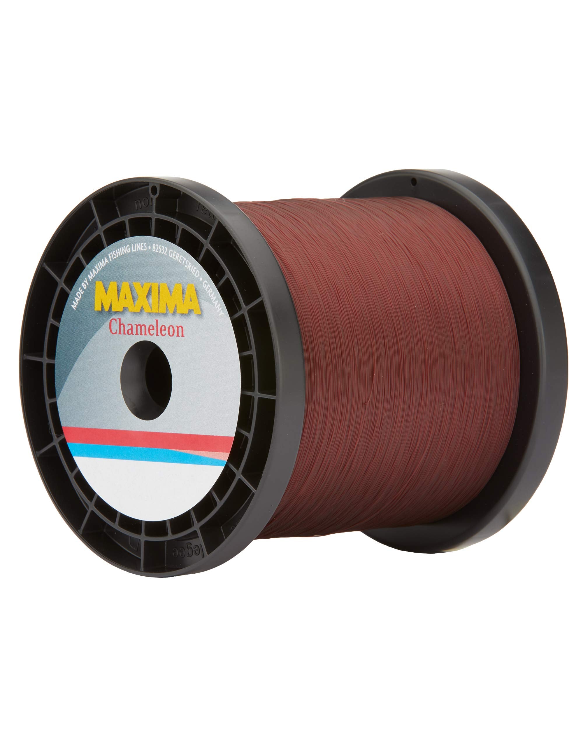 Maxima Chameleon fishing line spool showing color-change feature for stealth in water
