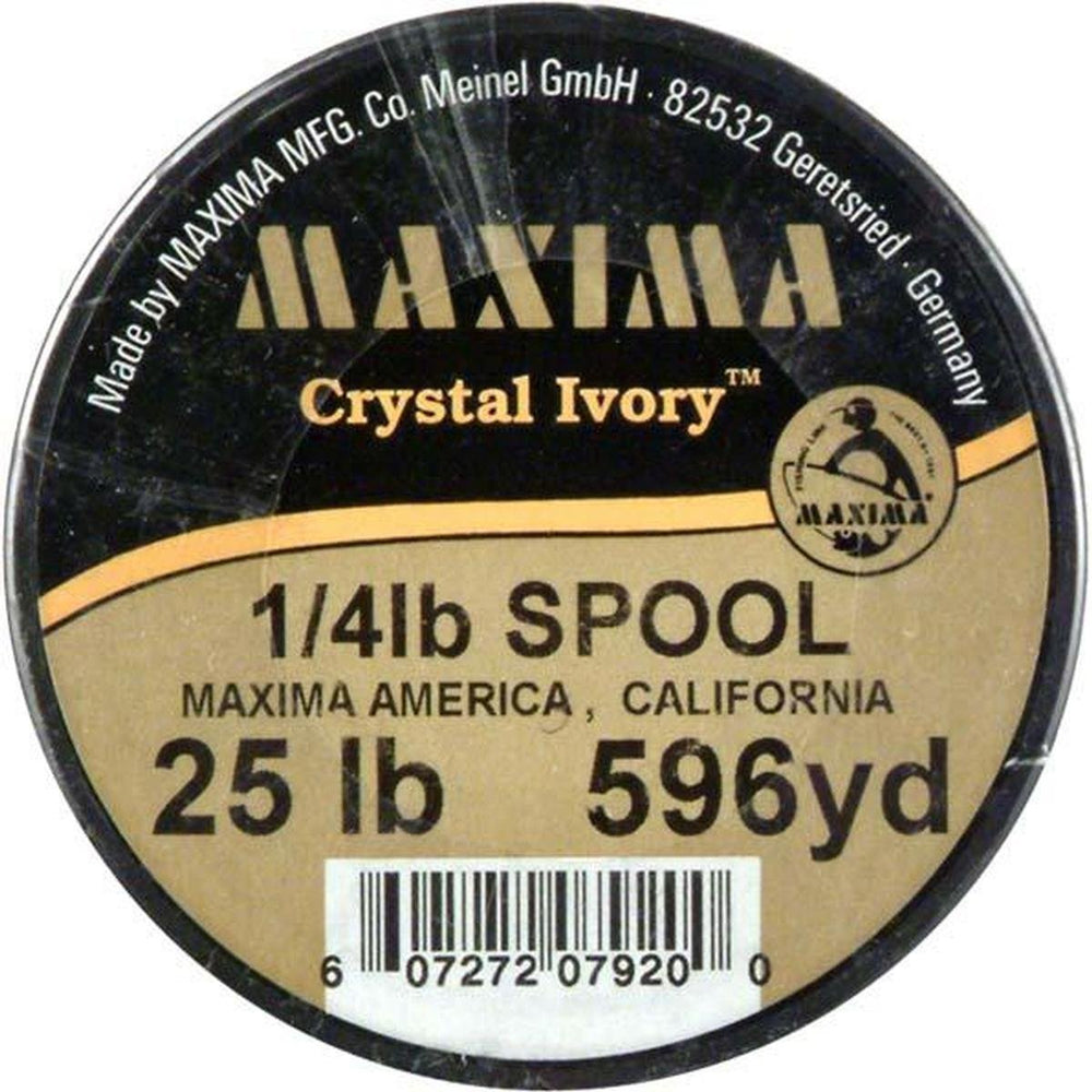 Maxima Crystal Ivory spool improves visibility and casting control for freshwater and light saltwater use