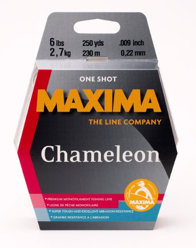 Maxima fishing line in action demonstrates abrasion resistance during casting and retrieval.