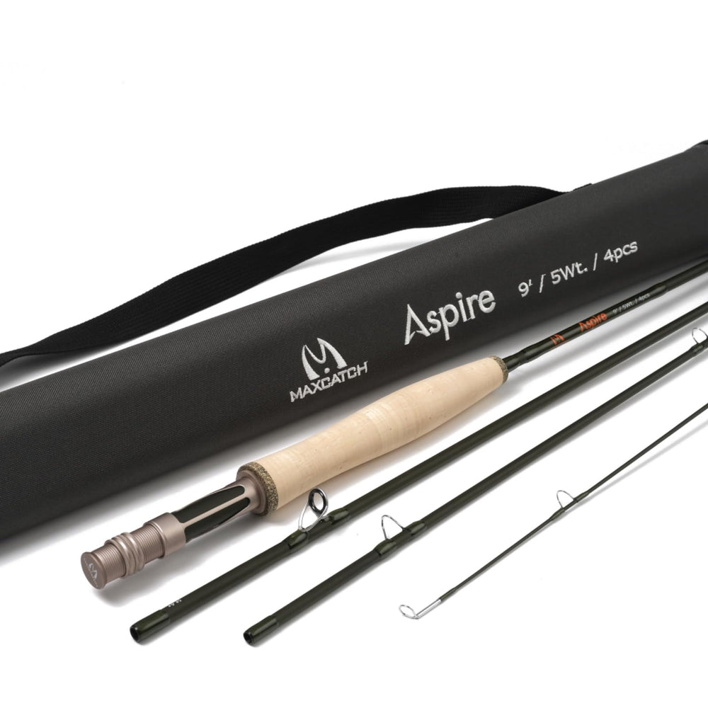 MAXIMUMCATCH Aspire 40T carbon fiber rod 9ft 4-piece - front view