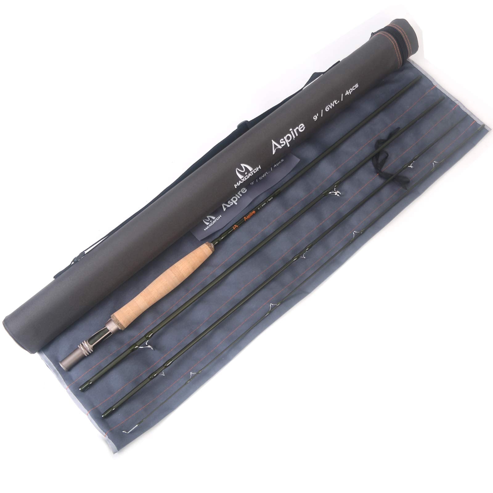 Overall view of MAXIMUMCATCH Aspire 9ft 4-piece rod during use