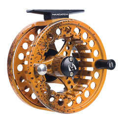 M MAXIMUMCATCH ECO large arbor reel body highlights durable aluminum construction for reliable casting.