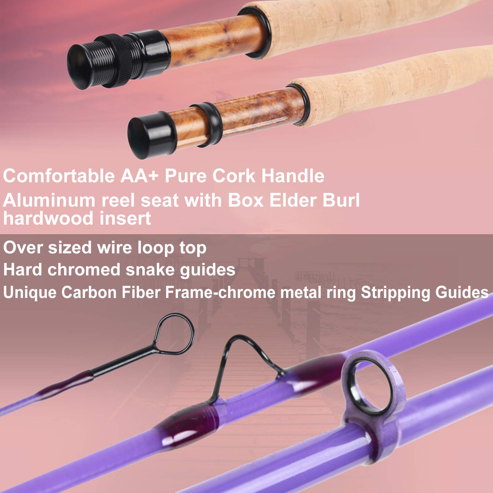 Maximumcatch fiberglass rod 6wt features lightweight design for all-day comfort