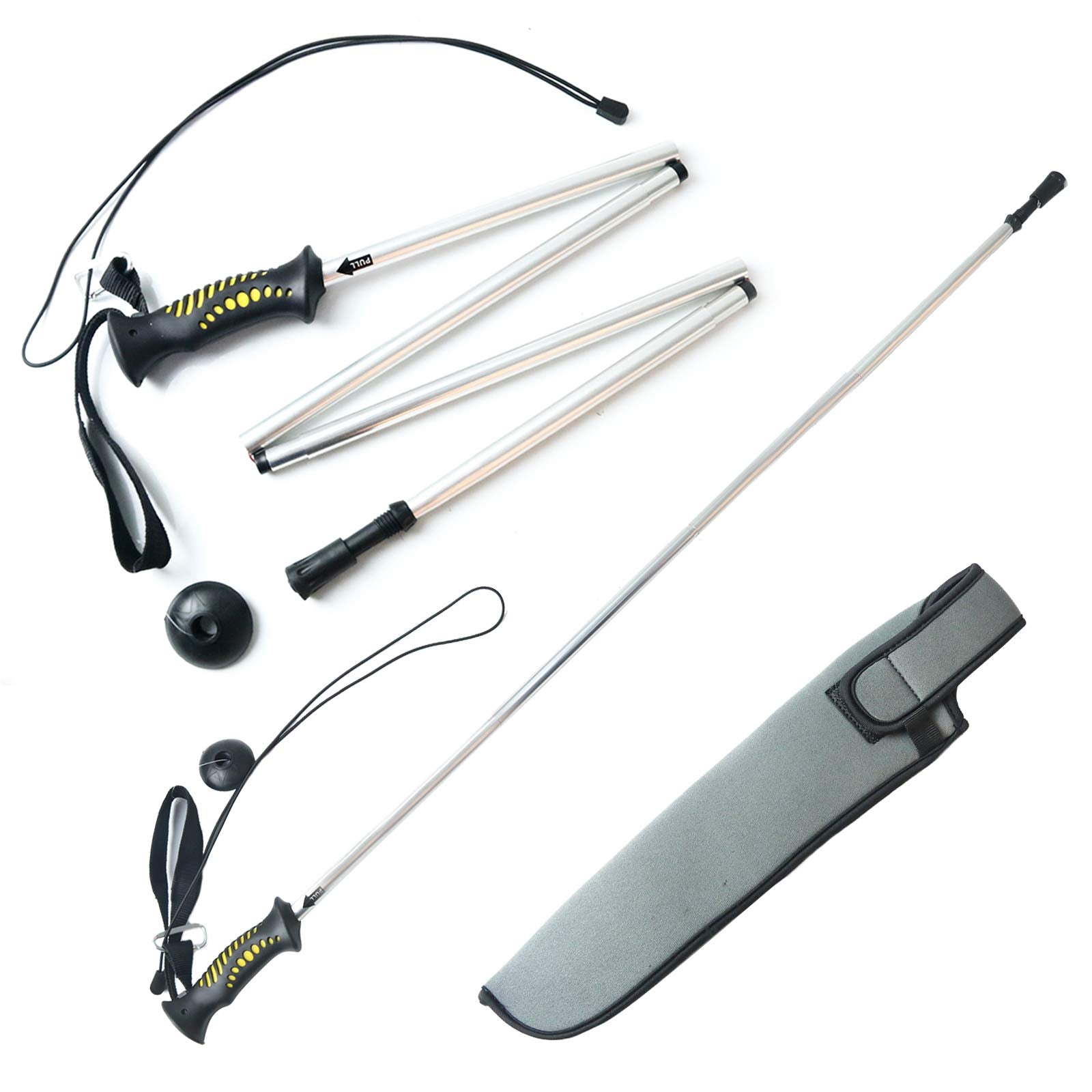 Extended MAXIMUMCATCH folding wading staff with Neoprene pouch
