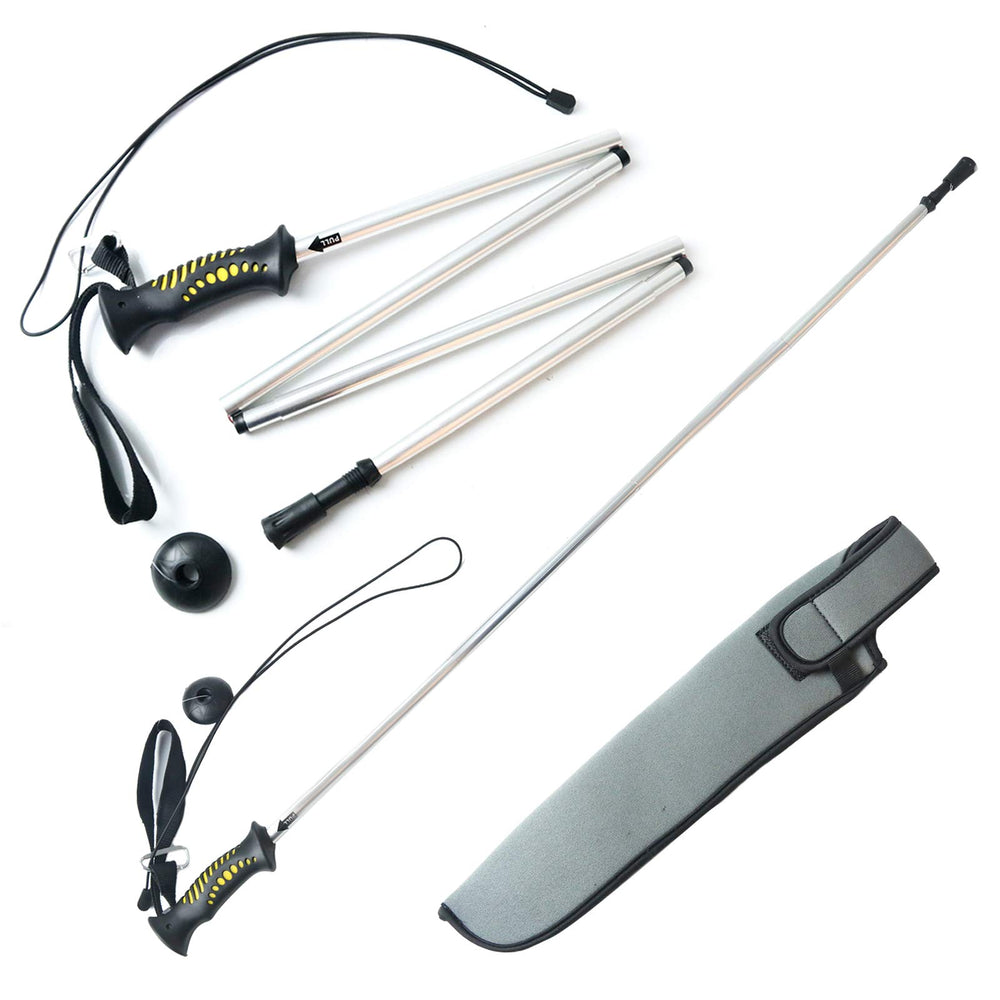 Extended MAXIMUMCATCH folding wading staff with Neoprene pouch