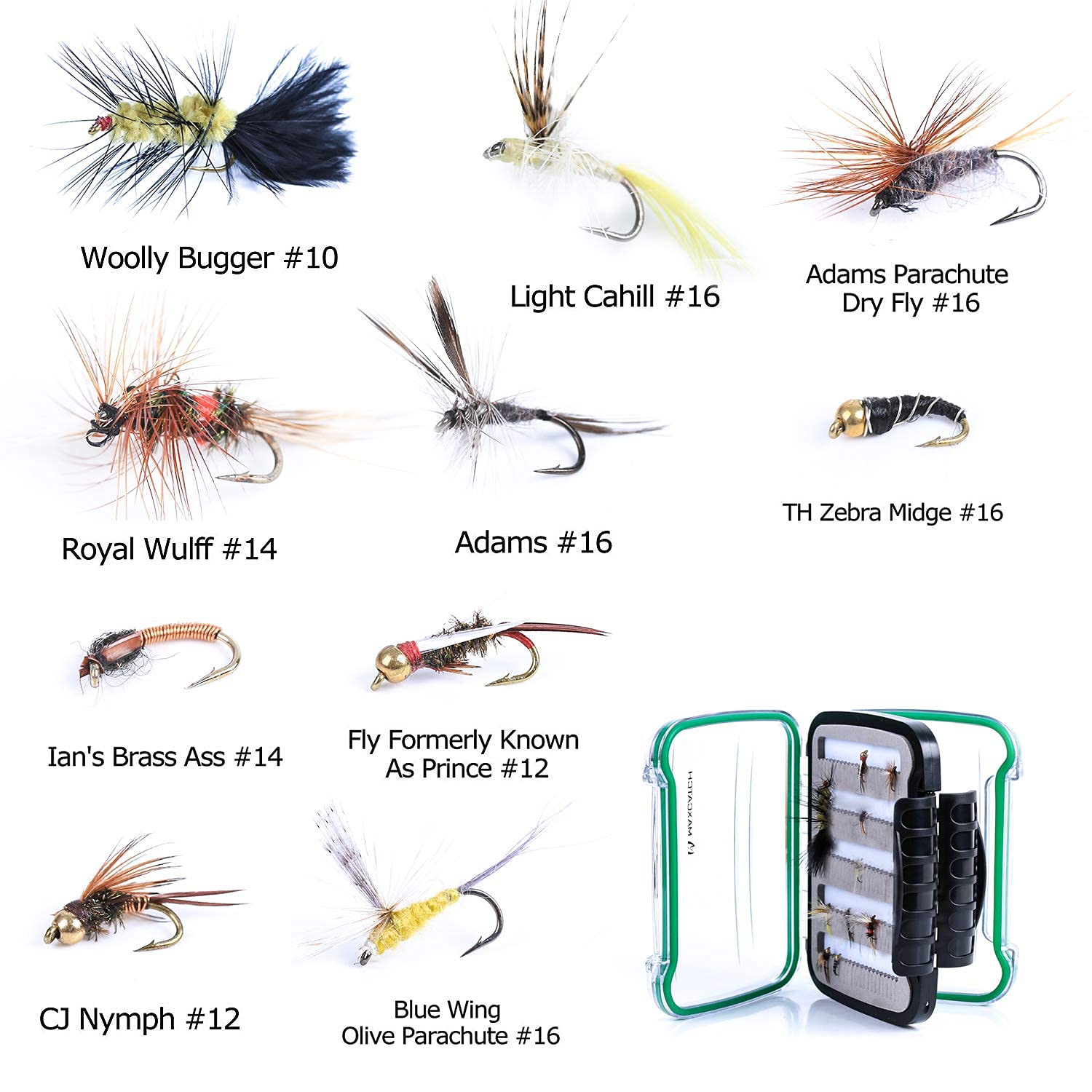 Maximumcatch Premier hand-tied flies box ready to fish