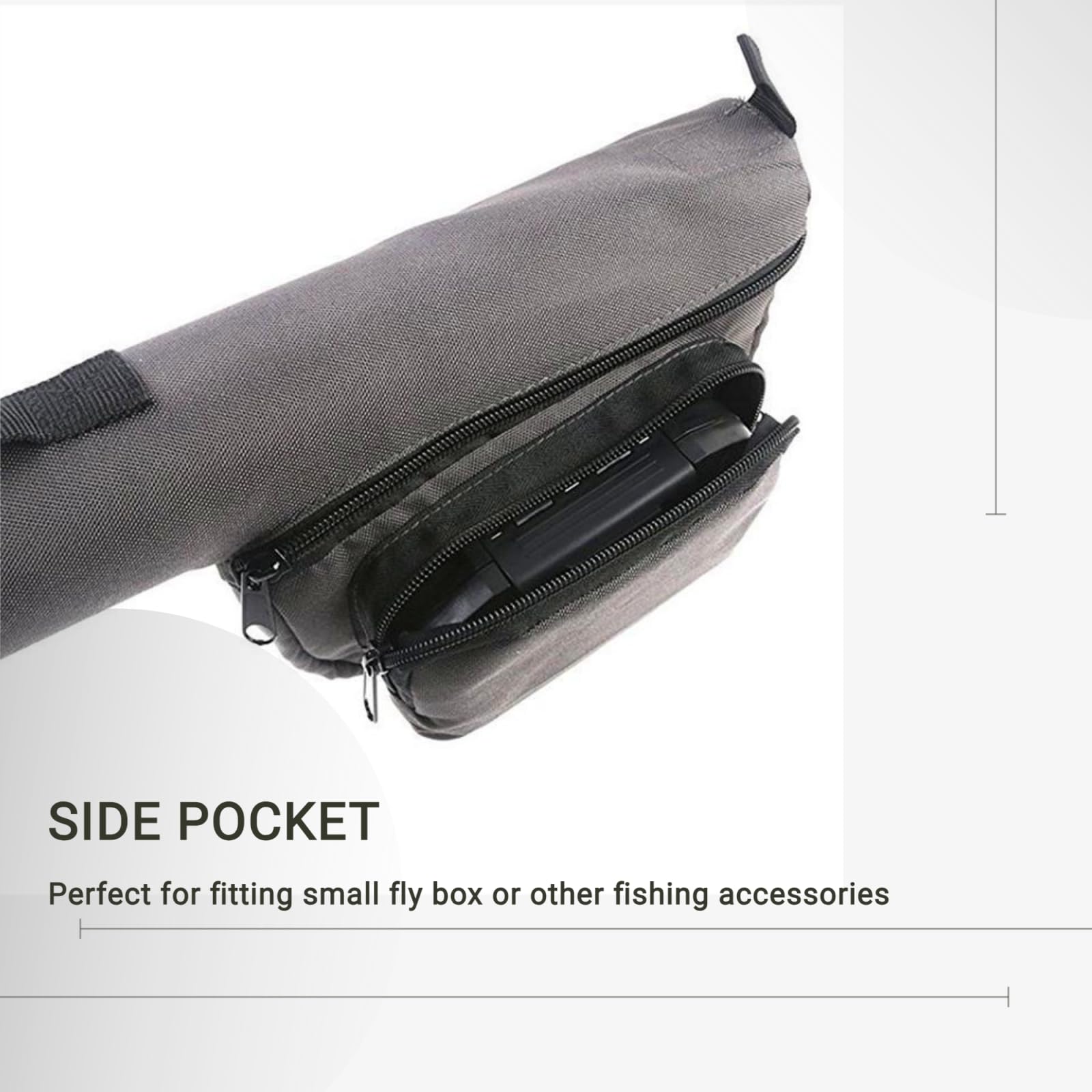 MAXIMUMCATCH protective end-cap shields the rod tip from impacts.