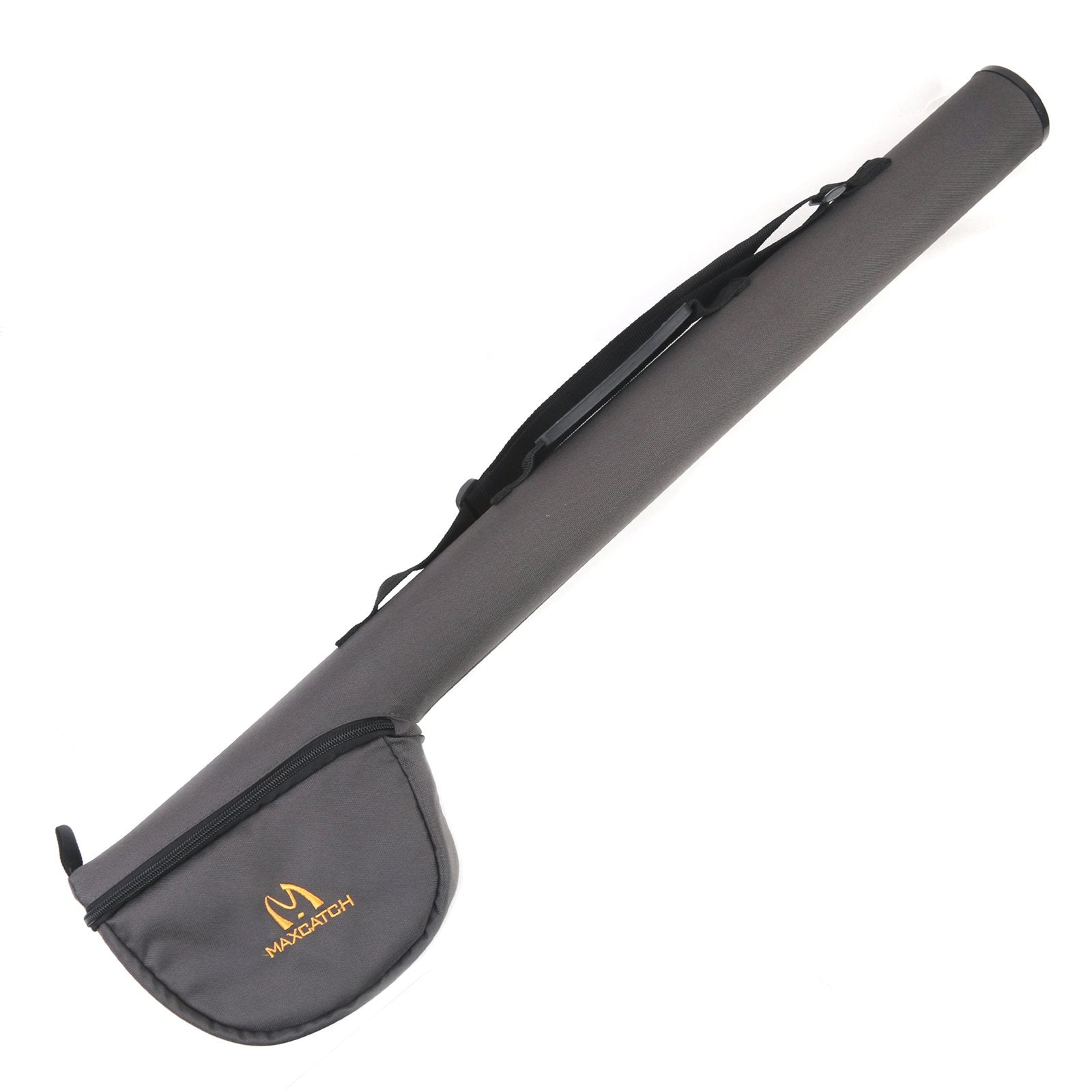 Exterior view of MAXIMUMCATCH Fly Fishing Rod Case with Reel Pouch in gray