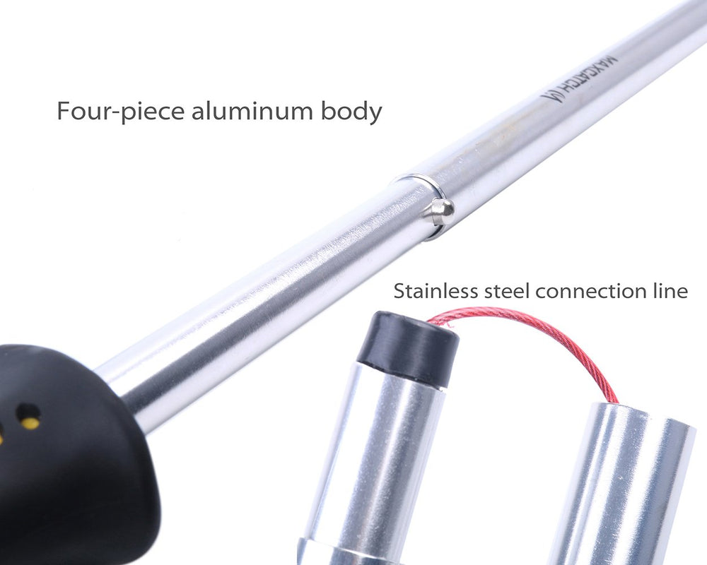 Non-slip rubber handle with adjustable strap on MAXIMUMCATCH staff