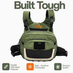 MAXITHAN Whitewater chest pack adjustable straps keep stable during casts