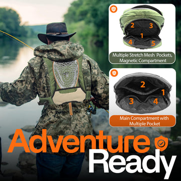 MAXITHAN Whitewater chest pack attachment points to customize your on-water setup