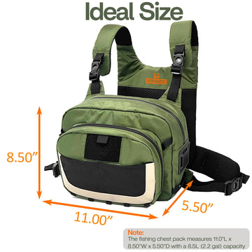 MAXITHAN Whitewater chest pack multiple storage compartments for gear and tools
