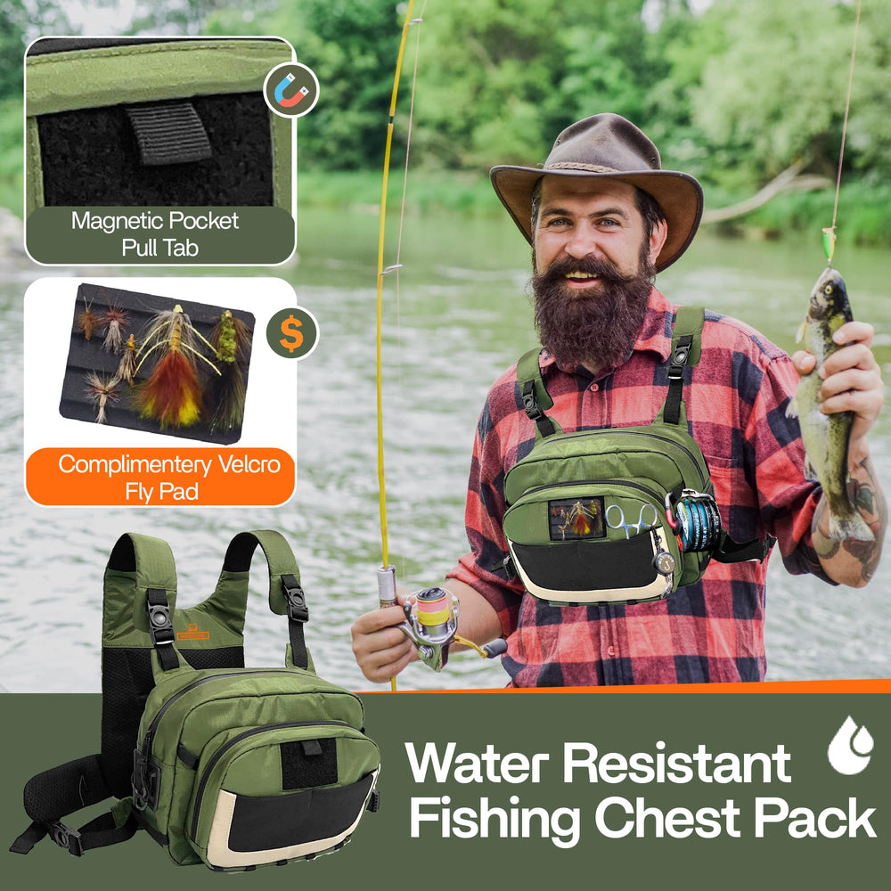 MAXITHAN Whitewater chest pack fabric is water-resistant for river splashes and brushing